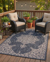 Patio Heritage Collection Area Rug -  Charleston (Charcoal Gray) Rectangle Charcoal Gray  lifestyle 17