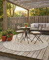 Savannah Pergola Collection Area Rug -  Pavilion (Light Gray) Round Light Gray  lifestyle 22