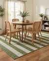 Seaside Stripes Collection Area Rug -  Veranda Rectangle Green  lifestyle 36