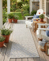 Garden Lattice Charm Collection Area Rug -  Pergola (Grey) Runner Grey  lifestyle 59