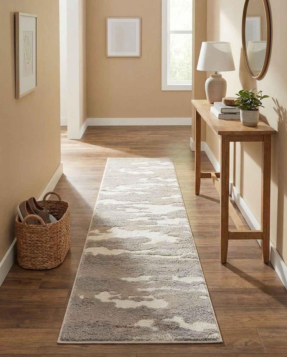 Sienna Collection Area Rug -  Veneto Runner Cloud Gray  lifestyle 106