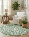 Savannah Escape Collection Area Rug -  Amazon (Green Blue) Round Green Blue  lifestyle 76