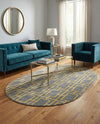 Hollywood Luxe Collection Area Rug -  Beverly (Gray Gold) Oval Gray Gold  lifestyle 51