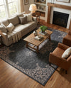 Patio Heritage Collection Area Rug -  Charleston (Charcoal Gray) Rectangle Charcoal Gray  lifestyle 9