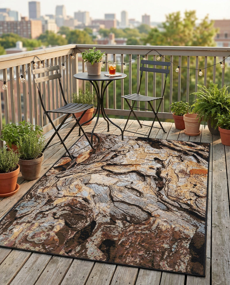 Urban Terrace Collection Area Rug -  Horizon Rectangle Multi  lifestyle 14