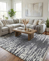 Tranquil Tides Shag Collection Area Rug - Marina Rectangle Gray  lifestyle 28