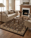 Isfahan Elegance Collection Area Rug - Naghsh-e Jahan (Brown) Rectangle Brown  lifestyle 8
