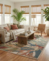Coastal Terrace Collection Area Rug -  Wavecrest Rectangle Multi  lifestyle 32