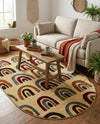 Bistro Lounge Collection Area Rug -  Breve Oval Cream  lifestyle 39