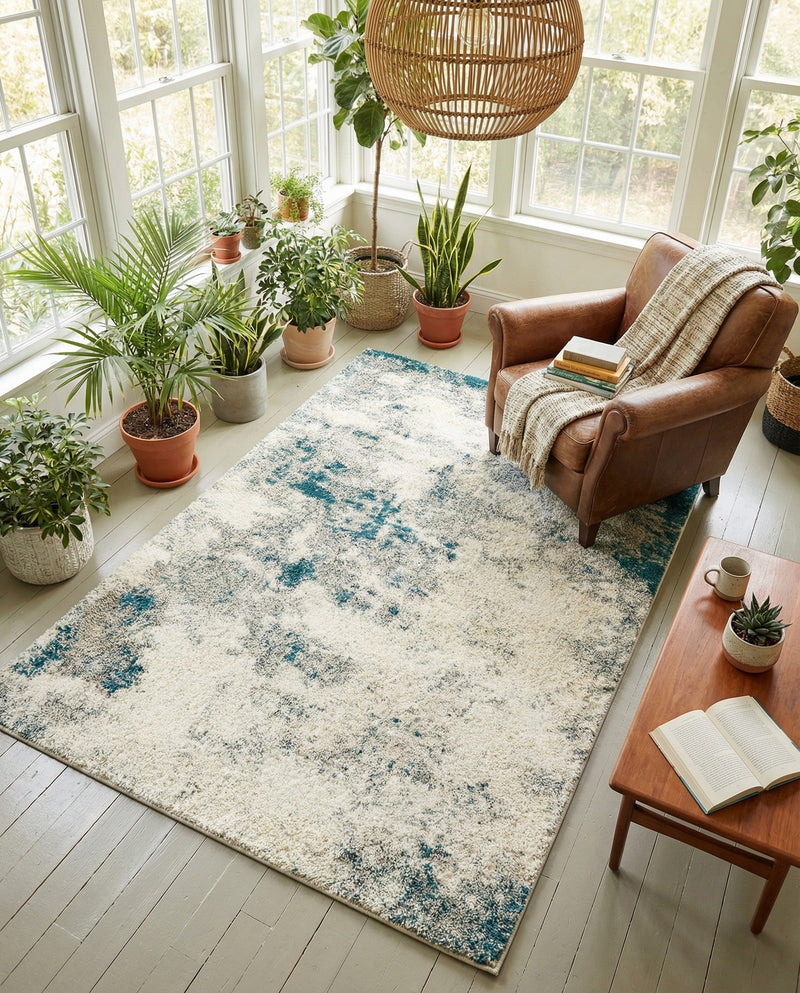 Cozy Haven Shag Collection Area Rug -  Tranquility (Sage Green) Rectangle Sage Green  lifestyle 7
