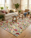 Seaside Blooms Collection Area Rug -  Meadow Rectangle Multi  lifestyle 53