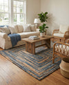 Woven Udaipur Collection Area Rug - Sahara Rectangle Blue and Natural  lifestyle 4