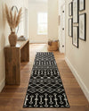 Marrakech Lattice Collection Area Rug - Medina (Black) Runner Black  lifestyle 19