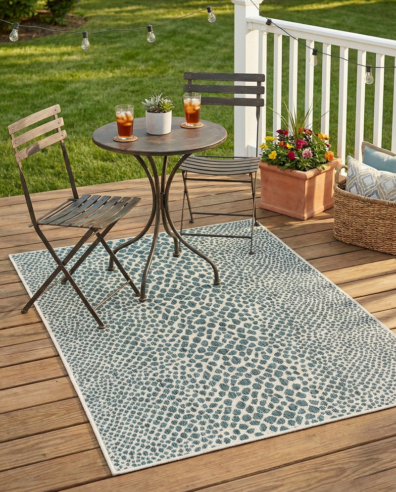 Urban Oasis Rugs Collection Area Rug -  Terrace (Teal) Rectangle Teal  lifestyle 25