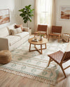 Sonoran Collection Area Rug - BellRock Rectangle Aquamarine and White  lifestyle 33