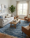 Tranquil Tides Shag Collection Area Rug -  Frost Rectangle Blue  lifestyle 20