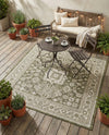 Tribal Terrace Treasures Collection Area Rug -  Incan Isle (Green) Square Green  lifestyle 43