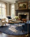 Berkshire Estate Collection Area Rug - Windsor (Blueberry) Round Blueberry  lifestyle 25