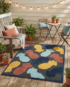 Caribbean Terrace Collection Area Rug -  Nevis Rectangle Black  lifestyle 41