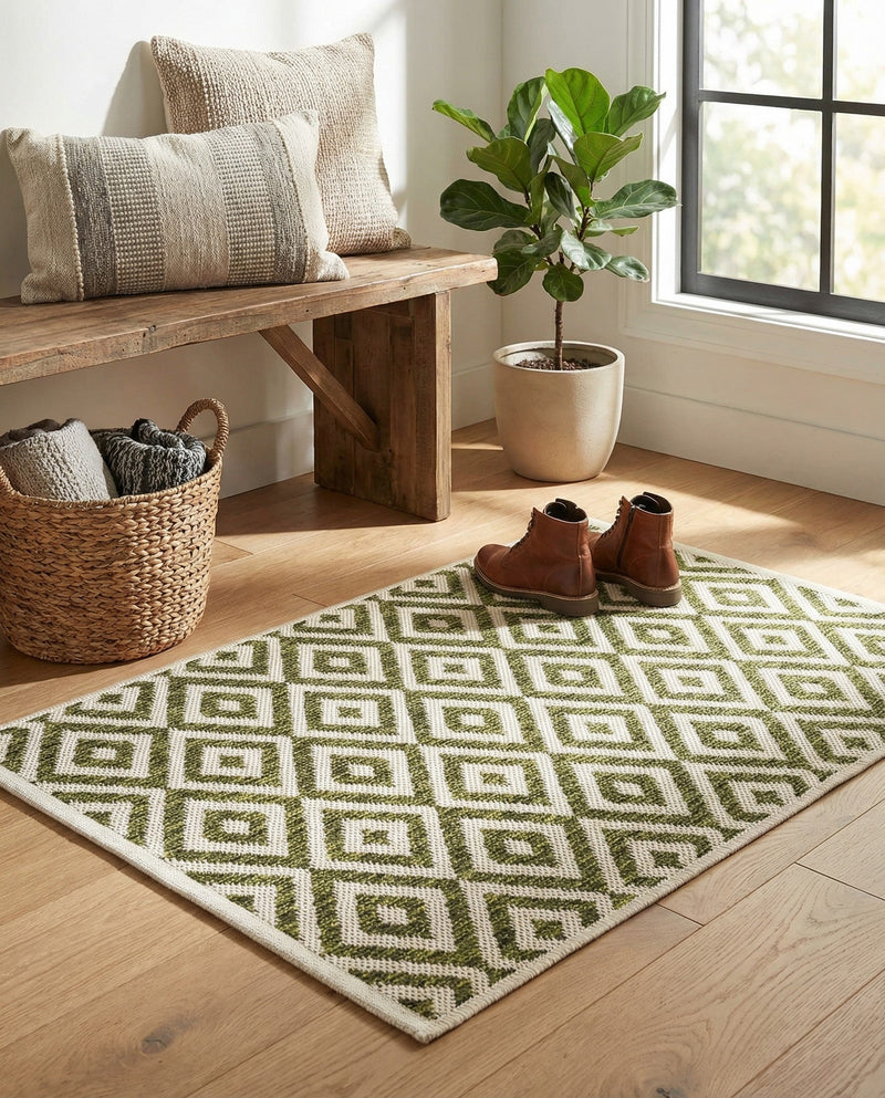 Urban Oasis Rugs Collection Area Rug -  Rooftop (Green) Rectangle Green  lifestyle 22
