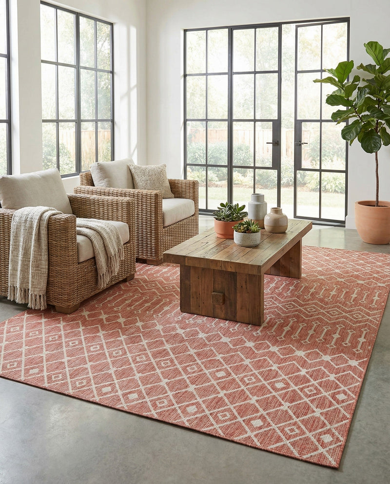 Savannah Pergola Collection Area Rug -  Pergola (Rust Red) Rectangle Rust Red  lifestyle 16