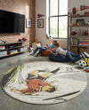 Wonder Tykes Collection Area Rug -  Mirage Round Gray  lifestyle 43