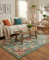 Brighton Terrace Collection Area Rug - Hove (Green) Rectangle Green  lifestyle 11