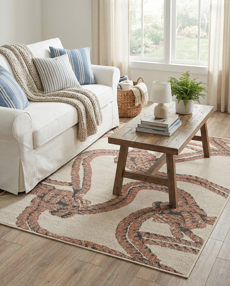 Seaside Haven Rugs Collection Area Rug -  Dunes Rectangle Beige  lifestyle 14