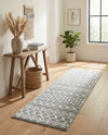 Mediterranean Lattice Collection Area Rug - Santorini (Gray) Runner Gray  lifestyle 49