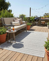 Seaside Stripes Collection Area Rug -  Boardwalk (Beige) Rectangle Beige  lifestyle 26