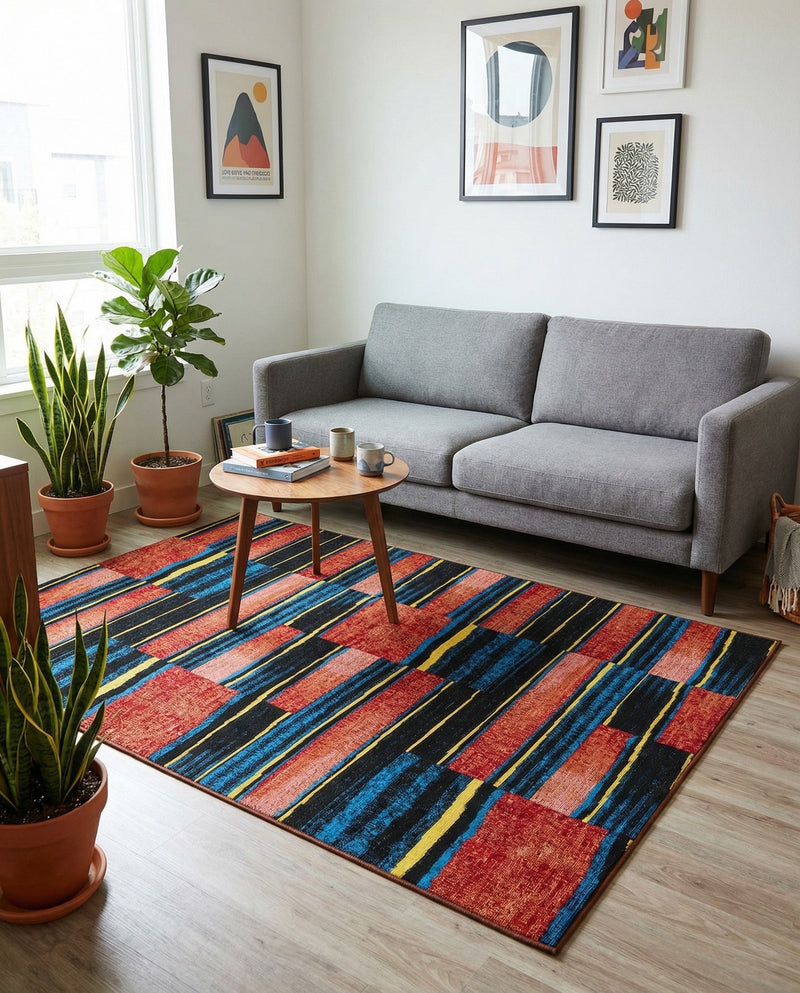 Urban Terrace Collection Area Rug -  Courtyard Rectangle Multi  lifestyle 5