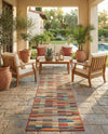 Coastal Terrace Collection Area Rug -  Harbor Runner Multi  lifestyle 51