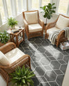 Trellis Mosaic Collection Area Rug - Arborville (Dark Gray) Square Dark Gray  lifestyle 52