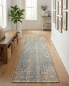 Savannah Threads Collection Area Rug -  Kalahari Runner Antique Blue  lifestyle 49