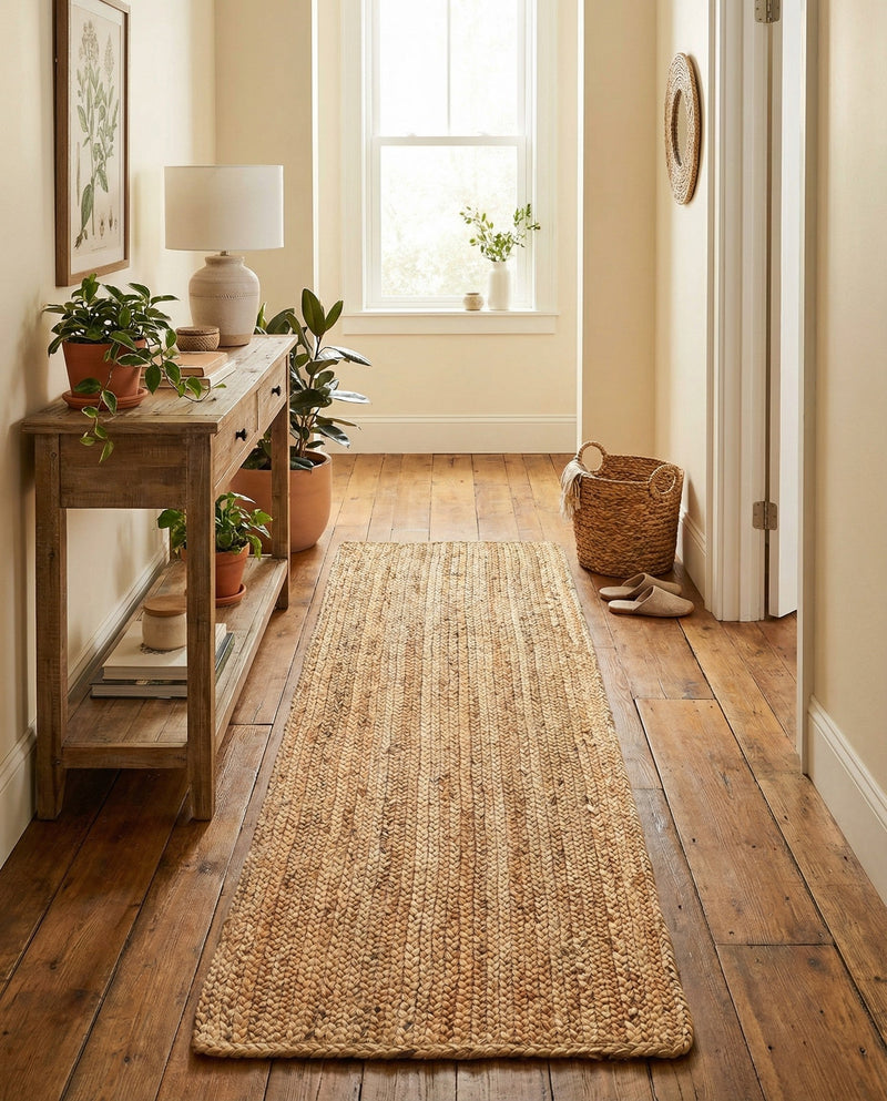Woven Seaside Elegance Collection Area Rug - Coastline Runner Natural  lifestyle 50