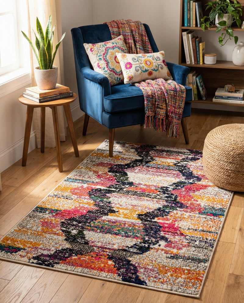 Colorburst Oasis Collection Area Rug -  Mirage Rectangle Multi  lifestyle 7