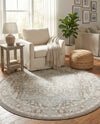 Savannah Series Collection Area Rug - Charleston (Cloud Gray) Round Cloud Gray  lifestyle 56