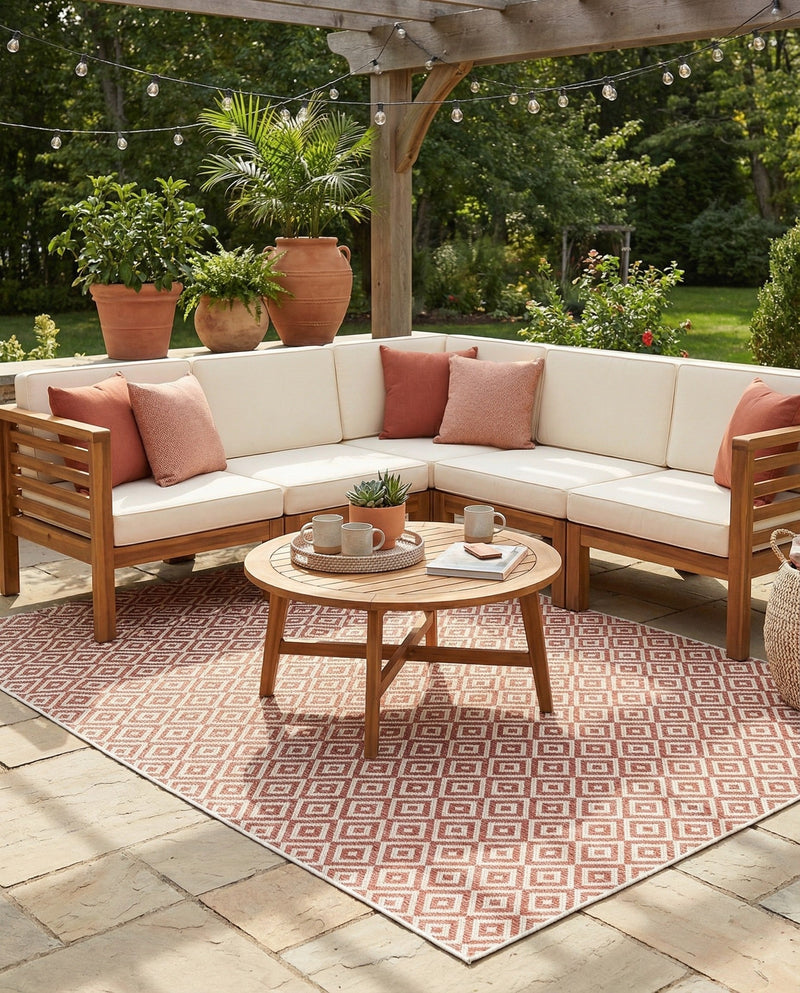 Urban Oasis Rugs Collection Area Rug -  Rooftop (Rust Red) Rectangle Rust Red  lifestyle 26
