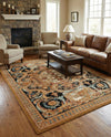 Patio Heritage Collection Area Rug - Veranda Rectangle Black Gold Brown  lifestyle 17