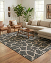 Savannah Escape Collection Area Rug -  Rainforest Rectangle Charcoal Gray  lifestyle 49