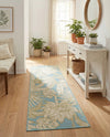 Seaside Blooms Collection Area Rug -  Shalimar Runner Soft Blue  lifestyle 74