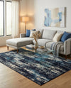 Coastal Haven Collection Area Rug -  Pelican Rectangle Navy Blue  lifestyle 16