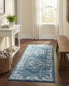 Patio Heritage Collection Area Rug -  Augusta (Blue) Runner Blue  lifestyle 67