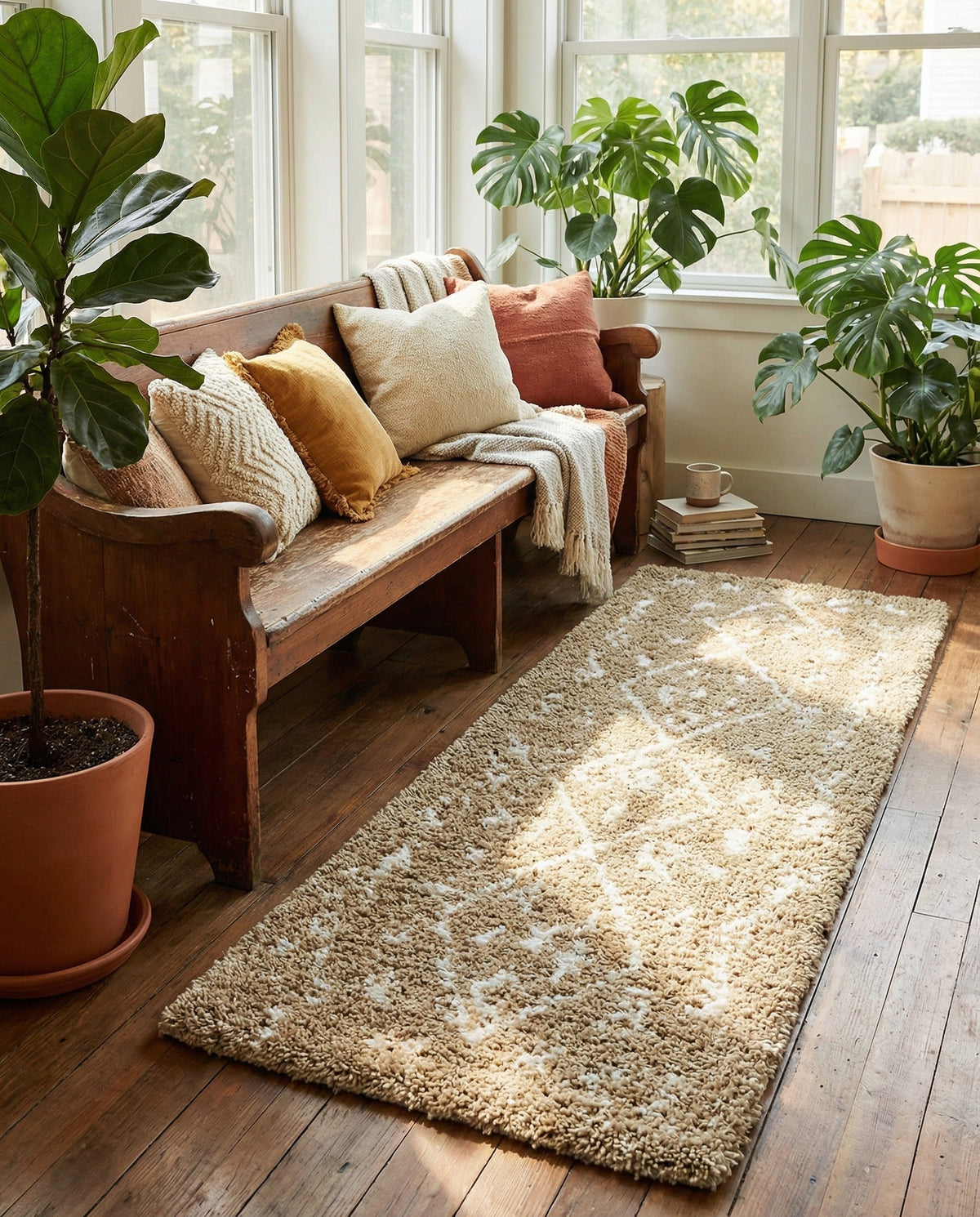 Casablanca Comfort Collection Area Rug - Sahara Runner Taupe  lifestyle 113