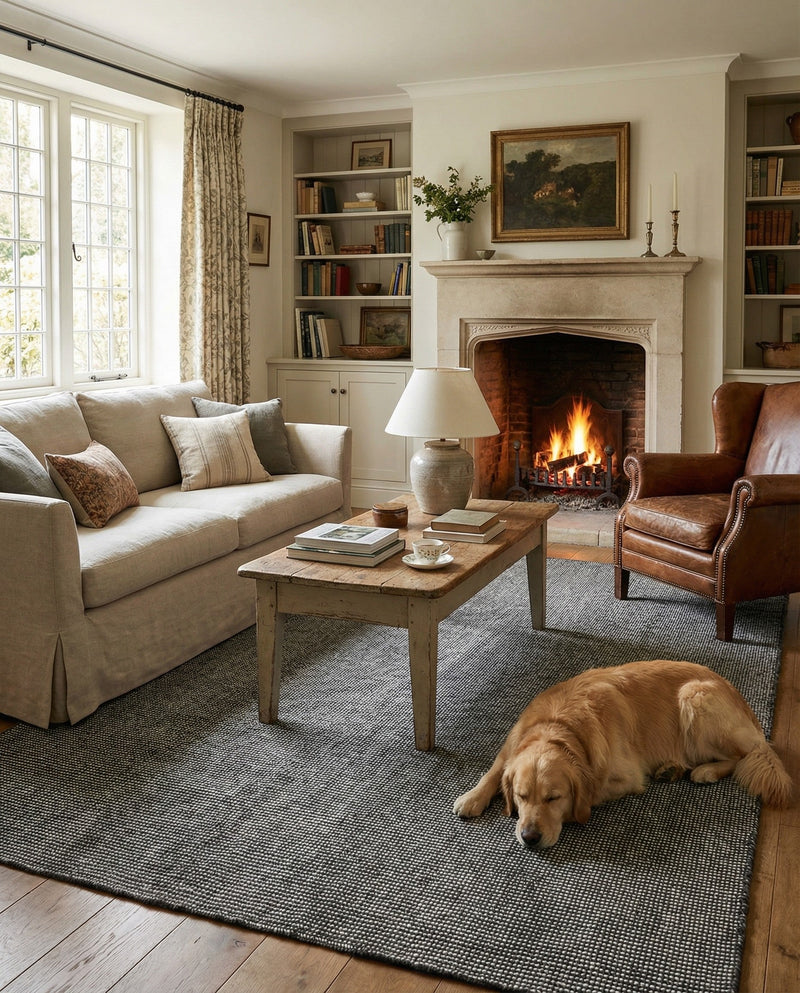 Berkshire Estate Collection Area Rug - Windsor (Blackberry) Rectangle Blackberry  lifestyle 7