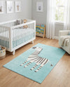 Wonder Tykes Collection Area Rug -  Vibrant Rectangle Teal  lifestyle 5