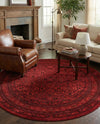 Samarkand Elegance Collection Area Rug -  Samanid Round Red  lifestyle 71