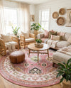Copenhagen Comfort Collection Area Rug -  Sønderborg Round Rose  lifestyle 35