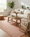 Woven Seaside Jute Collection Area Rug - Savannah (Light Pink) Rectangle Light Pink  lifestyle 5