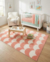Wonder Tykes Collection Area Rug - Sparklewood Rectangle Soft Coral Pink  lifestyle 6